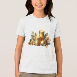 Guld Candles-jul-Helgdag T-Shirt