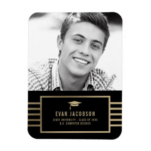 Guld Cap EDITABLE FÄRG Studenten Magnet