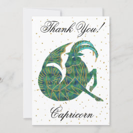 Guld Capricorn 1st Birthday & Big Photo Tack Kort