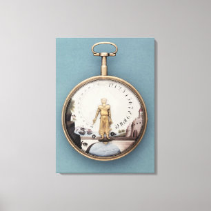 Guld cased rova behå-en-l'air canvastryck