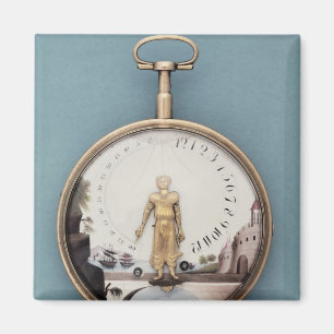 Guld cased rova behå-en-l'air magnet