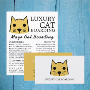 Guld Cat, kattbordning, catering Visitkort