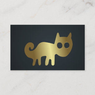 Guld Cat Logotyp Visitkort