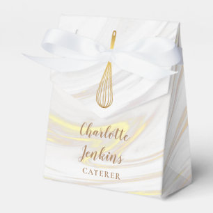 Guld Caterer Bageri Patisserie Marmorvirvlar Prese Presentaskar
