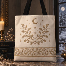 Guld Celestial Botanisk Mån Jul