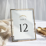 Guld Celestial Bröllop Bordsnummer<br><div class="desc">Följ dina gäster med Bordsnumren "Guld Celestial Bröllop". Mot en ren vit bakgrund,  den gyllene celestial inslag. Måne-faserna,  som är delvis integrerade i designen,  symboliserar utvecklingen av bord och skapar gästerna en semesterresa.</div>