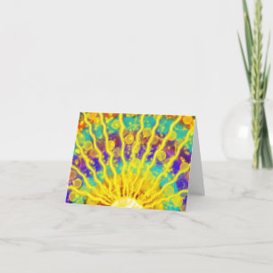 Guld Celestial Rainbow Star Modern Christian Art Kort