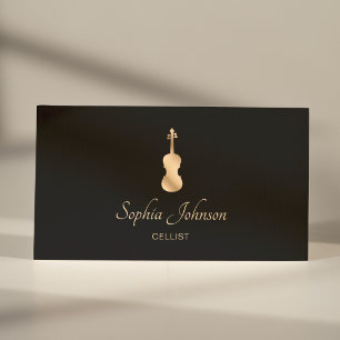 Guld Cello Elegant Script Visitkort