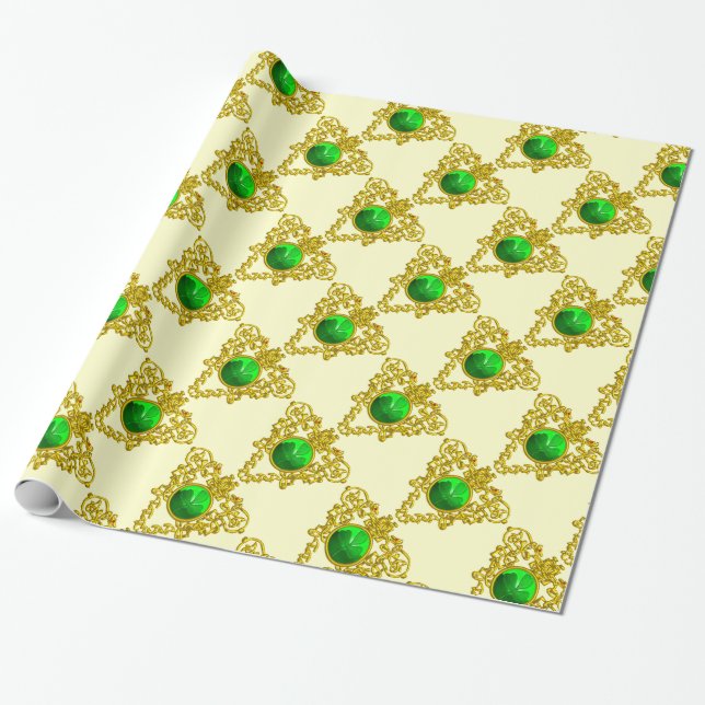 GULD CELTIC HEART SAINT PATRICK'S DAY PRESENTPAPPER (Utrullad)