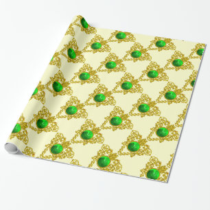 GULD- CELTIC HJÄRTAsaint patrick's day Presentpapper