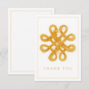 GULD CELTIC KNOT 3,5 x 5 - kort med enkelt tack