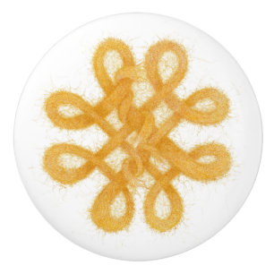 GULD CELTIC KNOT Ceramic Knob Knopp