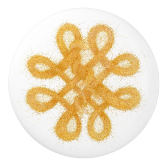 GULD CELTIC KNOT Ceramic Knob Knopp (Framsidan)