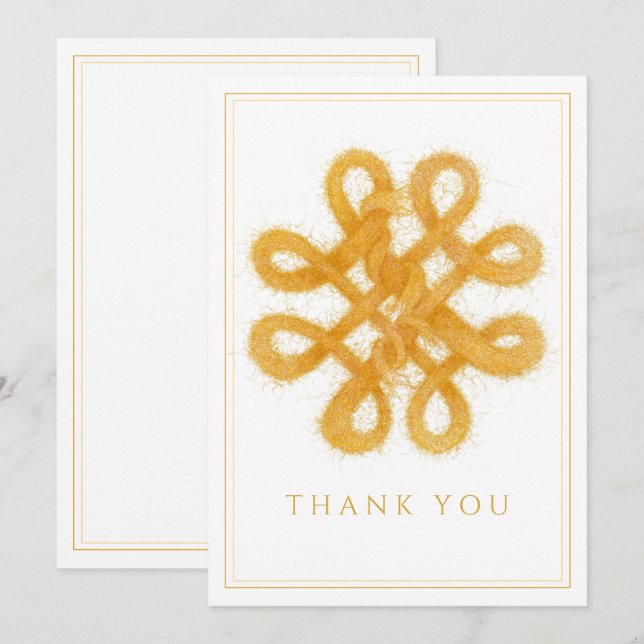 GULD CELTIC KNOT - kort (Fram/baksida)