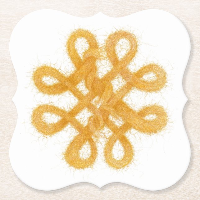 GULD CELTIC KNOT-parentes Pappra Underlägg Papper (Framsida)