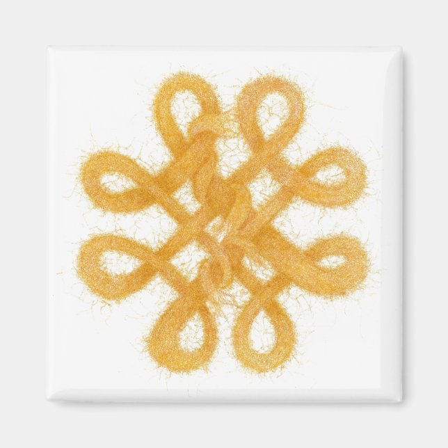 GULD CELTIC KNOT Square Magnet (Framsidan)