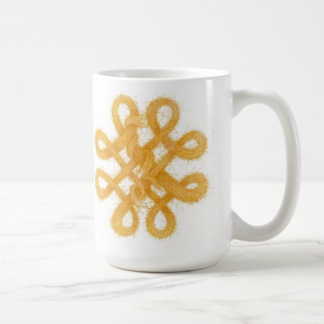 GULD CELTIC KNOT Tall White Mugg (Höger)