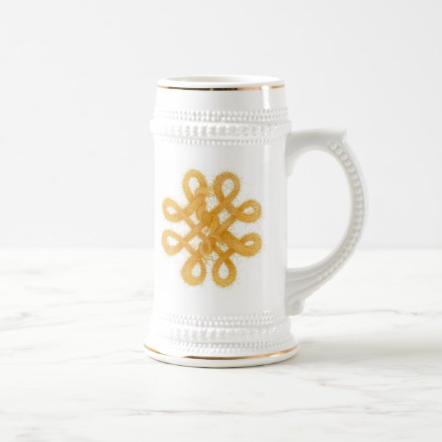 GULD CELTIC KNOT White och Guld Stein Sejdel (Höger)