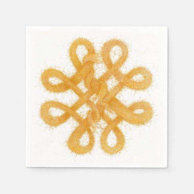 GULD CELTISK KNUT Standard Cocktail Pappersservett (Framsidan)