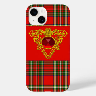 GULD CELTISKT HJÄRTA, RUBY, RED GRÖNT SCOTTISH TAR