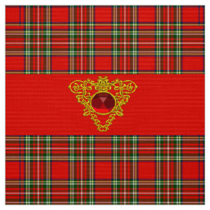 GULD CELTISKT HJÄRTA, RUBY, RED GRÖNT SCOTTISH TAR TYG