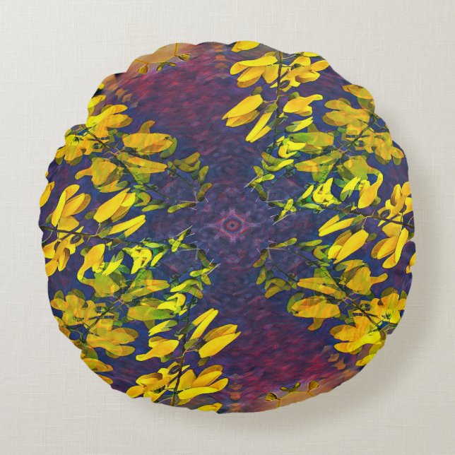 Guld chain Loop Rund Kudde (Framsidan)