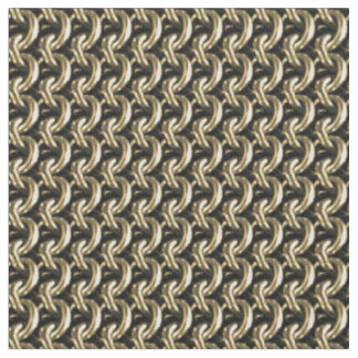 Guld Chainmaille Skriv ut Goth Mönster Fabric Tyg