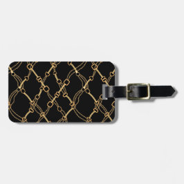 Guld Chains on Black Söt Bagagebricka