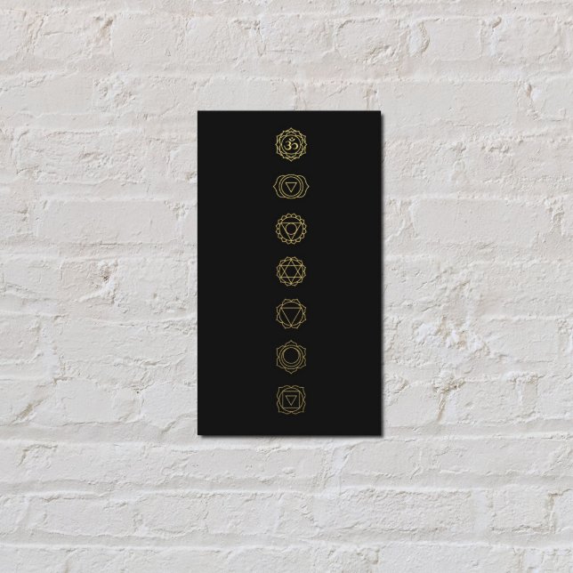 Guld Chakras Meditation Affärskort Visitkort (Skapare uppladdad)