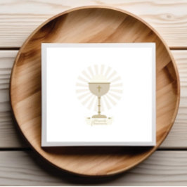 Guld Chalice Communion Napkins Pappersservett
