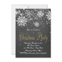 Guld Chalkboard Snowflake jul Party