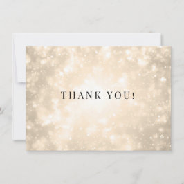 Guld Champagne Bokeh Bröllop Tacksamhetskort Tack Kort