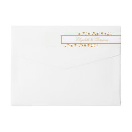 Guld Champagne Bubbles Bröllop Etikettband