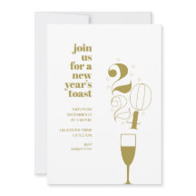 Guld Champagne Glass 2024 Nyårsafton Party