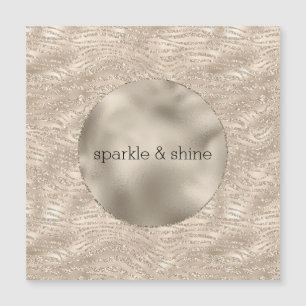 Guld Champagne Glitter Zebra tryck glam