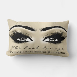 Guld Champaigne Makeup Öga Lash Beauty Lumbarkudde