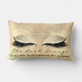 Guld Champaigne Makeup Öga Lash Beauty Lumbarkudde