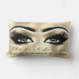 Guld Champaigne Makeup Ögon Lash Beauty Metall Lumbarkudde