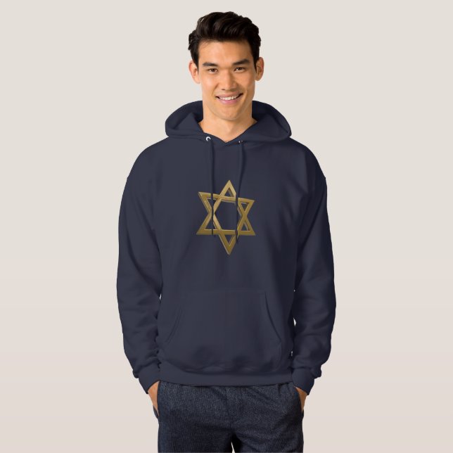 guld chanukkah-stjärna av den avundsna manar-tröja hoodie (Hel framsida)