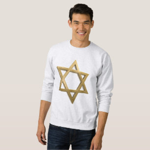 guld chanukkah-stjärna av den levande manar-tröjan långärmad tröja