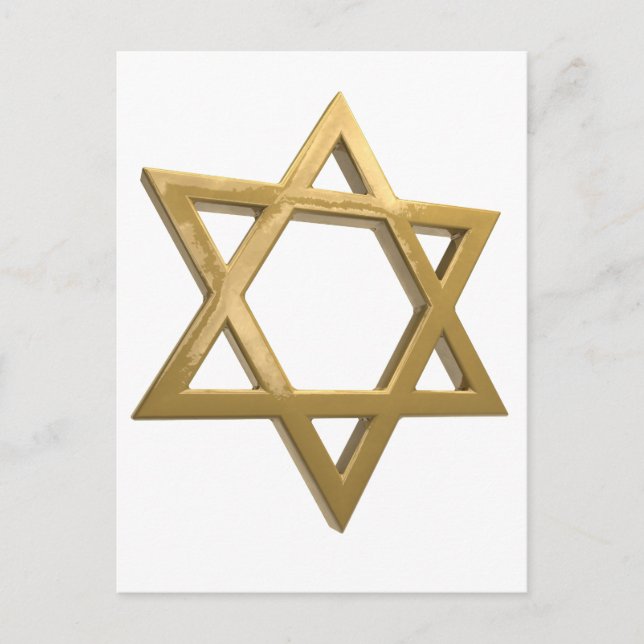 guld chanukkah-stjärnan av davande helg vykort (Framsida)