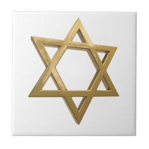 guld chanukkah-stjärnan av davande kakelplatta