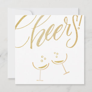 Guld Cheers Glass Meddelande