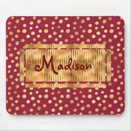Guld Cheetah Burgundy Chic Elegant Snyggt Trendig Musmatta