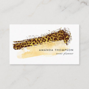 Guld Cheetah Skin-penseldrag Visitkort
