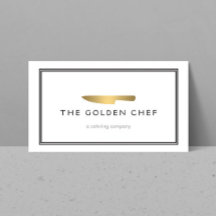 Guld Chef's Knivar Logotyp för Catering, Restauran