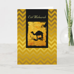 Guld Chevron Eid Mubarak Helgkort