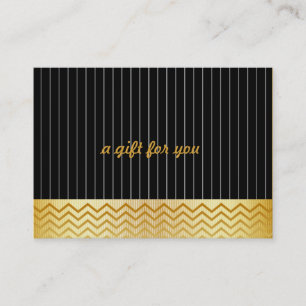 Guld Chevron Salon and Spa Gift Certificate Rabattkort