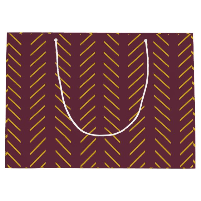 Guld Chevron Shopping and Gift Bag (Framsidan)