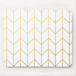 Guld Chevron White Background Modern Chic Musmatta